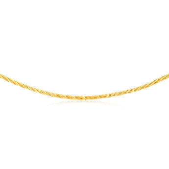 Sterling Silver Gold Plated Diamond Cut Square Snake 45cm Chain