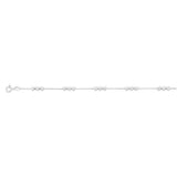 Sterling Silver Polished Silver Beads 19cm Bracelet