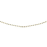 Sterling Silver Gold Plated Black Enamel Fancy 42+3cm Chain