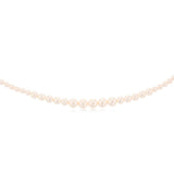 Sterling Silver Graduating Simulated Pearl 41cm Chain