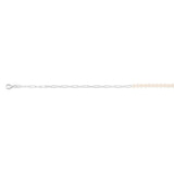 Sterling Silver Simulated Pearl 24+3cm Anklet