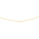 Sterling Silver Gold Plated Fresh Water Pearl And Gold Beads 40+3cm Chain