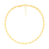 Sterling Silver Gold Plated Memory Omega 42+3cm Chain