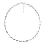 Sterling Silver Gold Plated Fancy Memory Omeag 42+5cm Chain