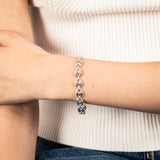 Sterling Silver Puff 17.5cm Bracelet