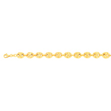 Load image into Gallery viewer, Sterling Silver Puff Gold Plated 17.5cm Bracelet