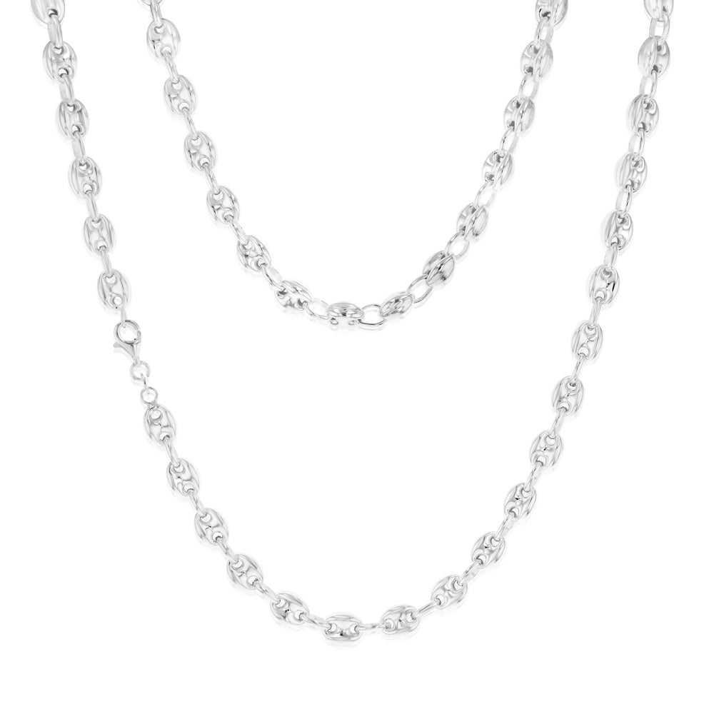 Sterling Silver Puff 50.5cm Chain