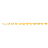 Sterling Silver Gold Plated Puff 17.5cm Bracelet