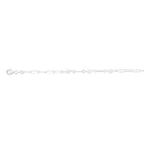 Sterling Silver Fresh Water Pearl Paperclip 19cm Bracelet