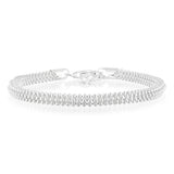 Sterling Silver Broad 19+2cm Bracelet