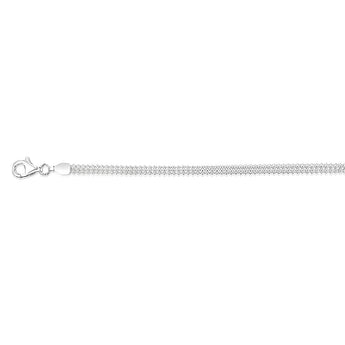 Sterling Silver Broad 19+2cm Bracelet
