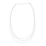 Sterling Silver Triple Layer 40+5cm Chain