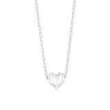 Sterling Silver Polished Heart Pendant On Chain
