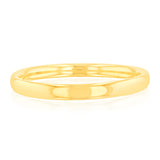 Sterling Silver Gold Plated Plain Polished Bangle
