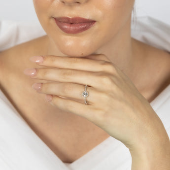 Sterling Silver White Cubic Zirconia Ring