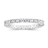 Sterling Silver White Cubic Zirconia Tennis Ring