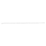 Sterling Silver Rhodium Plated White Round Zirconia 16.5+3cm Tennis Bracelet