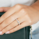 Sterling Silver Rhodium Plated White Cubic Zirconia Fancy Ring