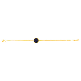 Sterling Silver Gold Plated Synthetic Lapis 16+3cm Bracelet