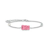 Thomas Sabo Sterling Silver Haribo Pink Bear 16-19cm Bracelet