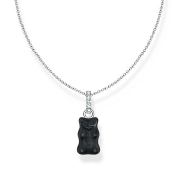Thomas Sabo Sterling Silver Haribo Black Bear Pendant On 40-45cm Chain