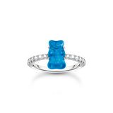 Thomas Sabo Sterling Silver Haribo Cubic Zirconia Blueberry Blue Bear Ring