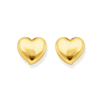 Thomas Sabo Gold Plated Sterling Silver Bold Heart Stud Earrings