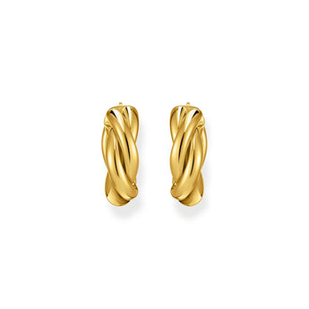 Thomas Sabo Gold Plated Sterling Silver Essential Twisted 20mm Hoop Earrings
