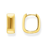 Thomas Sabo Gold Plated Sterling Silver Essential Angular 16mm Hoop Earrings