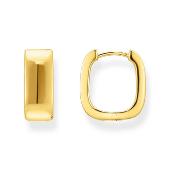 Thomas Sabo Gold Plated Sterling Silver Essential Angular 16mm Hoop Earrings