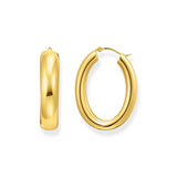 Thomas Sabo Gold Plated Sterling Silver Essential Chunky 34mm Hoop Earrings
