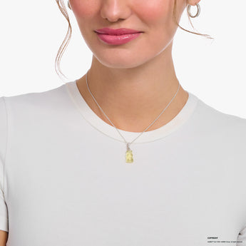 Thomas Sabo Sterling Silver Haribo Pineapple White Bear Pendant On 40-5cm Chain