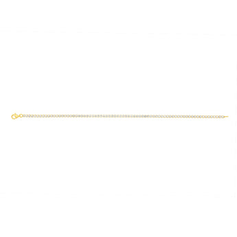 Sterling Silver Gold Plated Cubic Zirconia 2.5mm Tennis 19cm Bracelet