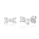 Sterling Silver Rhodium Plated Heart Shaped White Cubic Zirconia Ring