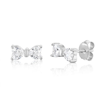 Sterling Silver Rhodium Plated Heart Shaped White Cubic Zirconia Ring