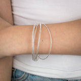 Sterling Silver Textured Bunch Of Seven Bangles
