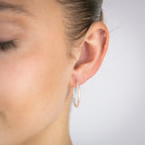 Sterling Silver Patterned 20mm Hoop Earrings