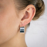 Sterling Silver Polished Broad Hoop Earrings