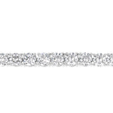 Sterling Silver Rhodium Plated 4mm Cubic Zirconia 18.4cm Tennis Bracelet