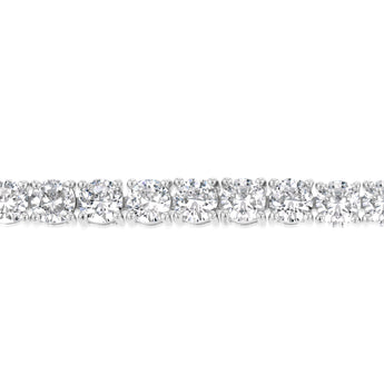 Sterling Silver Rhodium Plated 4mm Cubic Zirconia 18.4cm Tennis Bracelet