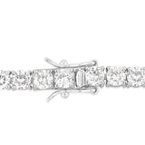 Sterling Silver Rhodium Plated 4mm Cubic Zirconia 18.4cm Tennis Bracelet