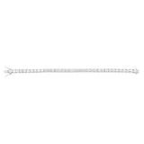 Sterling Silver Rhodium Plated 5mm Cubic Zirconia 18.4cm Bracelet