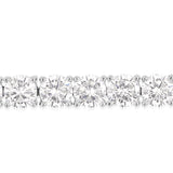Sterling Silver Rhodium Plated 5mm Cubic Zirconia 18.4cm Bracelet