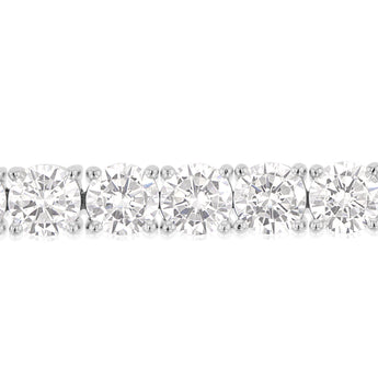 Sterling Silver Rhodium Plated 5mm Cubic Zirconia 18.4cm Bracelet