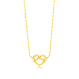 Sterling Silver Gold Plated Angel Wings Heart Pendant On 42+3cm Chain