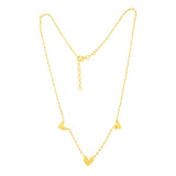 Sterling Silver Gold Plated Heart Charm 45cm Chain