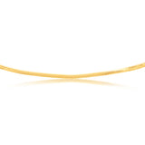 Sterling Silver Gold Plated Diamond Cut Snake 42+5cm Chain