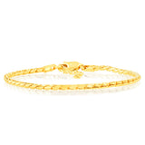 Sterling Silver Gold Plated Fancy 17.5+3cm Bracelet