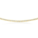 Sterling Silver Gold Plated 3mm Cubic Zirconia 45cm Tennis Chain