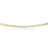 Sterling Silver Gold Plated 3mm Cubic Zirconia Tennis 50cm Chain